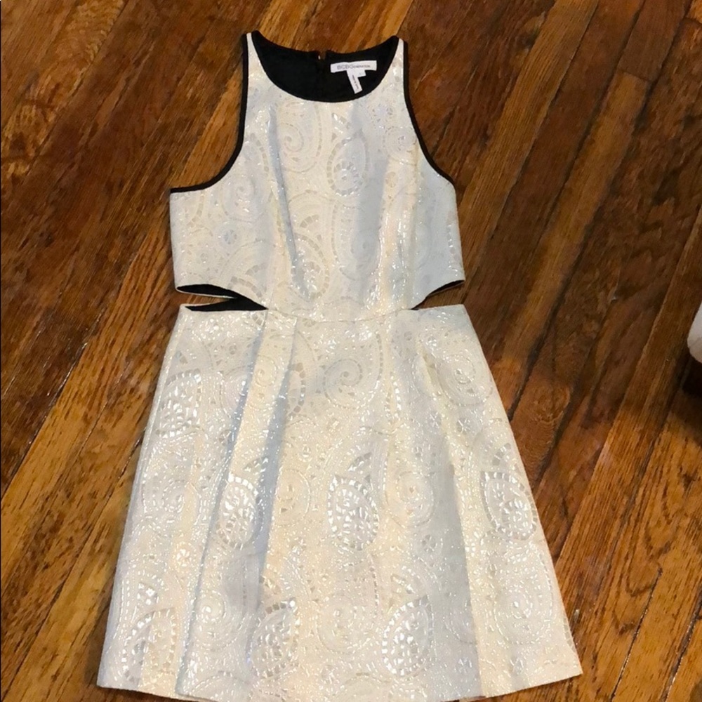 White and silver BCBG generation dress